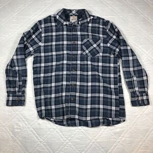 Field‎ & Stream blue plaid long sleeve flannel shirt Large